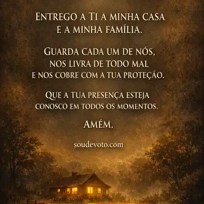 Oração para proteção da casa e da família